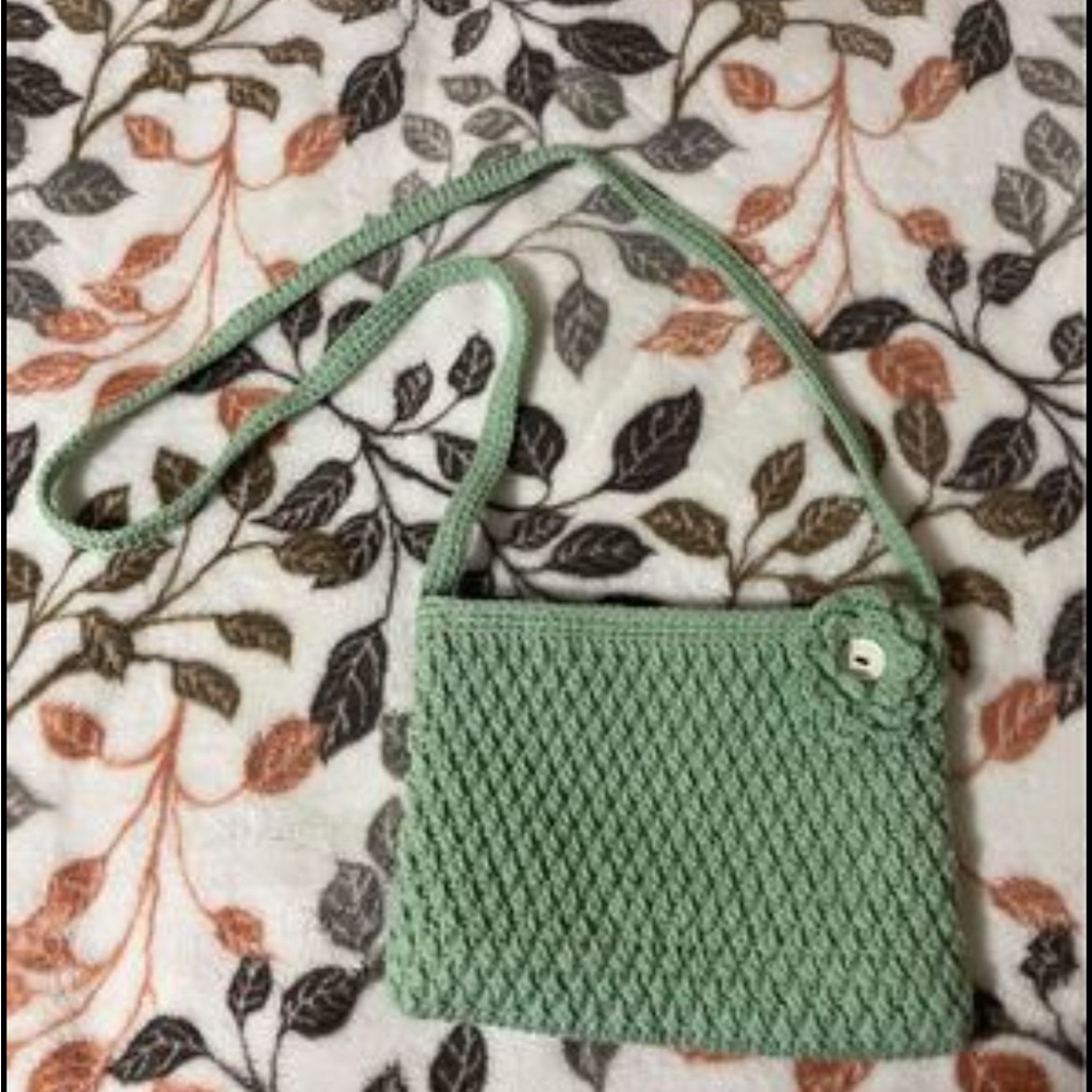 Crochet Teal Crossbag